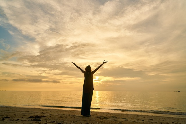 sunset, woman, model